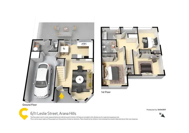 Floorplan of Homely townhouse listing, 6/11 Leslie Street, Arana Hills QLD 4054