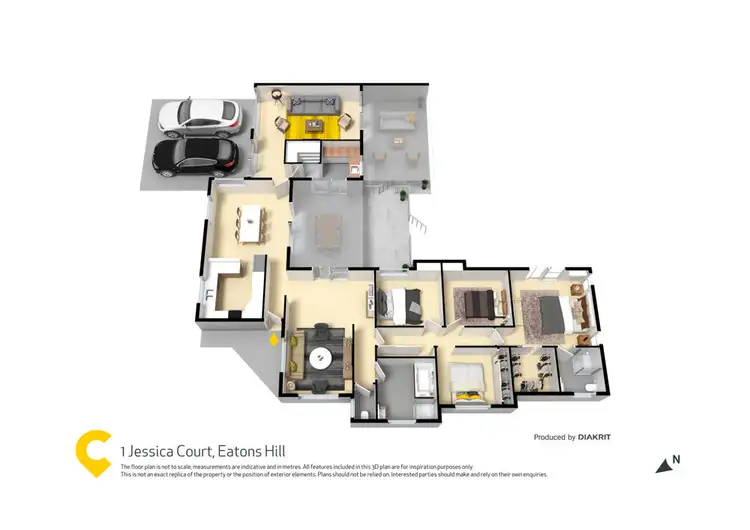 Floorplan of Homely house listing, 1 Jessica Court, Eatons Hill QLD 4037