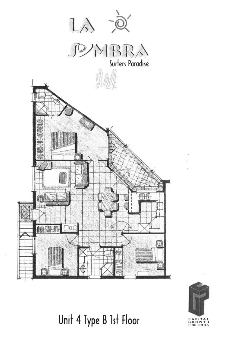 Floorplan of Homely unit listing, 4/22 Peninsular Drive, Surfers Paradise QLD 4217