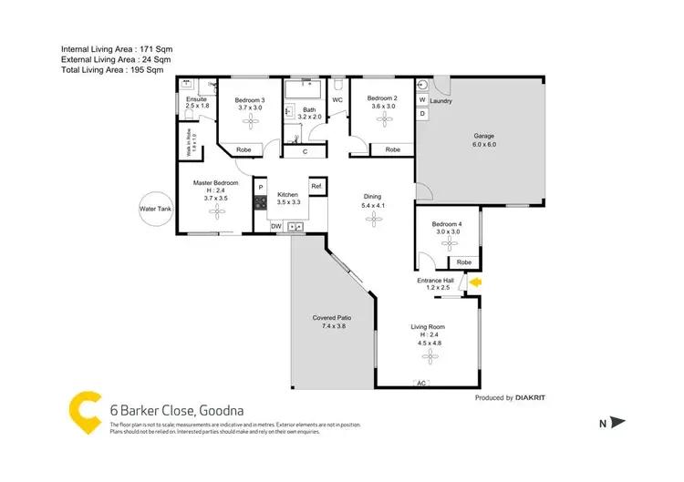 Floorplan of Homely house listing, 6 Barker Close, Goodna QLD 4300
