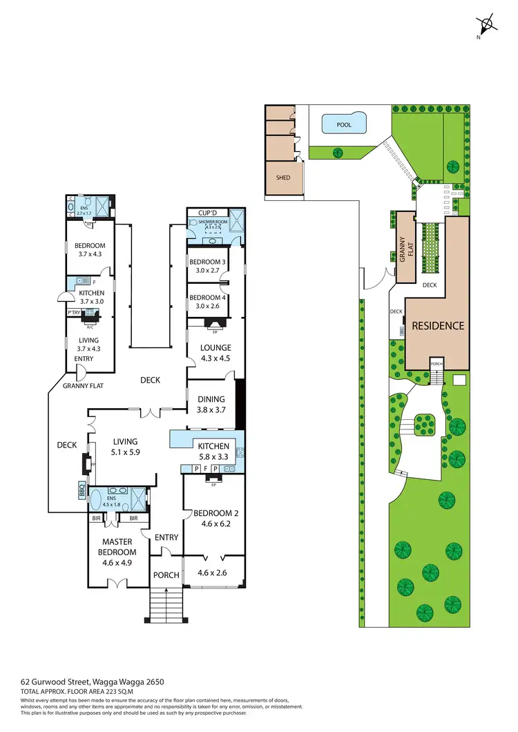 Floorplan of Homely house listing, 62 Gurwood Street, Wagga Wagga NSW 2650