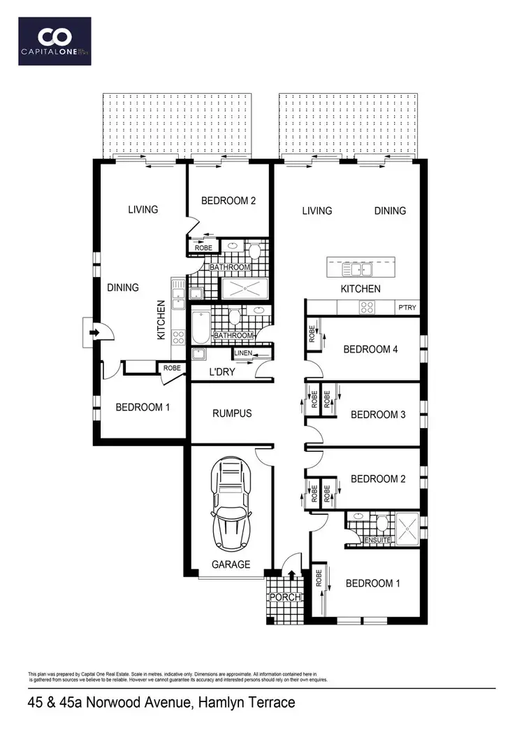 Floorplan of Homely house listing, 45 & 45a Norwood Ave, Hamlyn Terrace NSW 2259