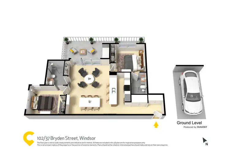 Floorplan of Homely unit listing, 102/37 Bryden Street, Windsor QLD 4030