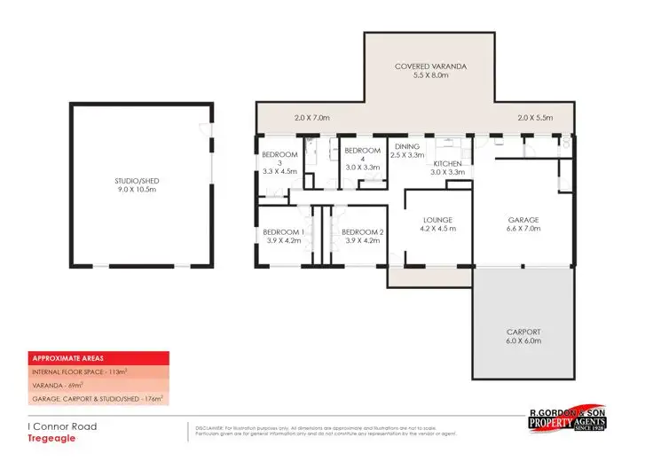 Floorplan of Homely house listing, 1 Connor Rd, Tregeagle NSW 2480