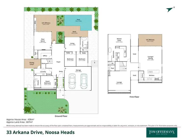 Floorplan of Homely house listing, 33 Arkana Drive, Noosa Heads QLD 4567