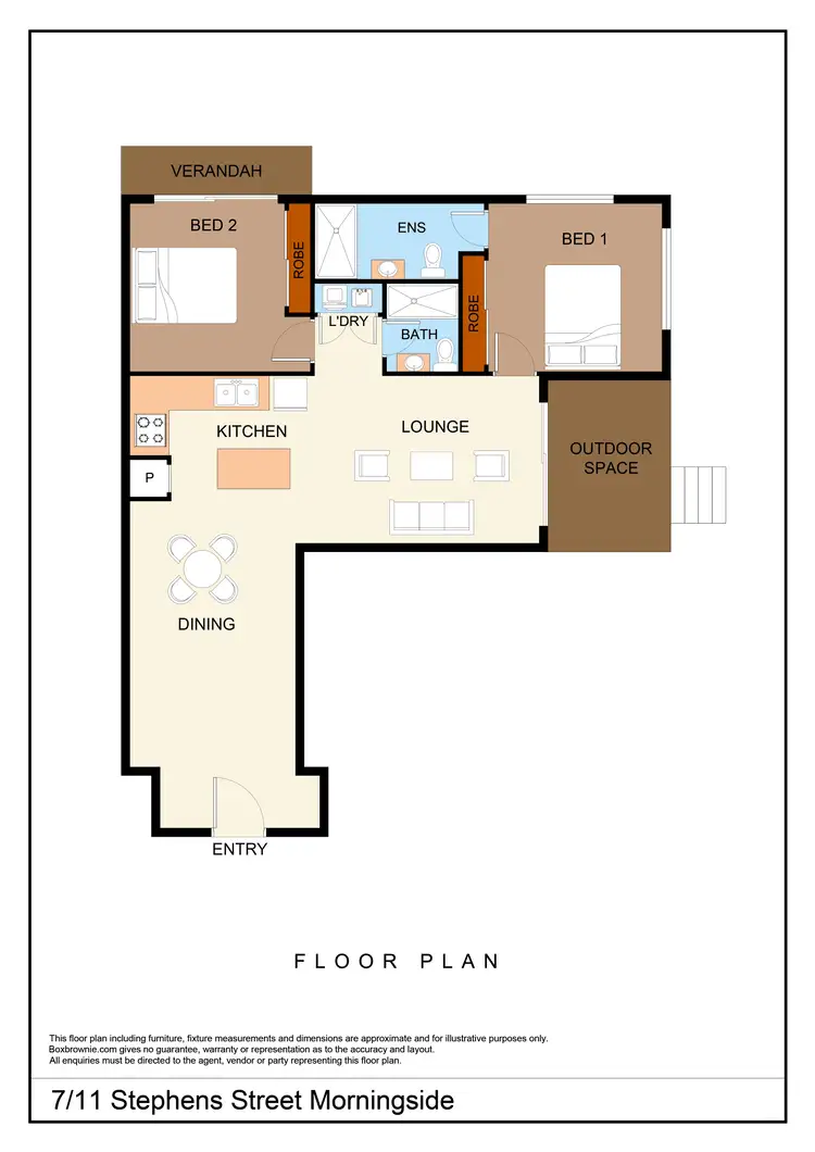 Floorplan of Homely unit listing, 7/11 Stephens Street, Morningside QLD 4170