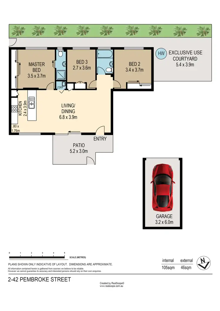 Floorplan of Homely unit listing, 2/42 Pembroke Street, Carina QLD 4152