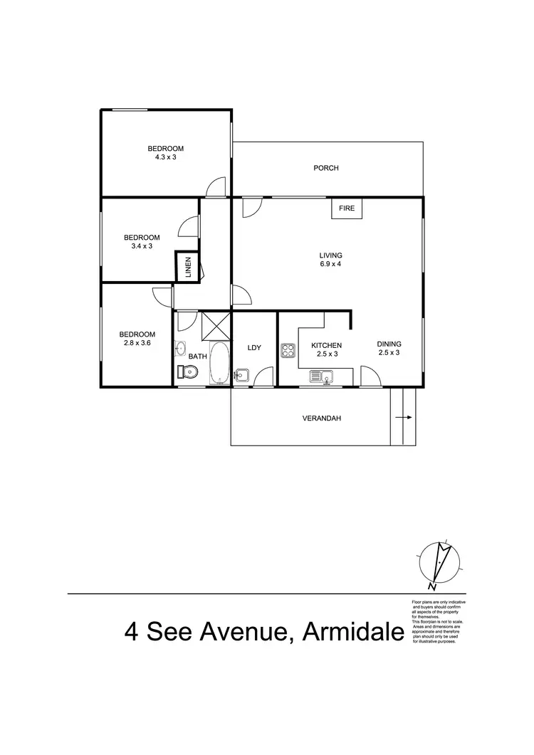 Floorplan of Homely house listing, 4 See Avenue, Armidale NSW 2350