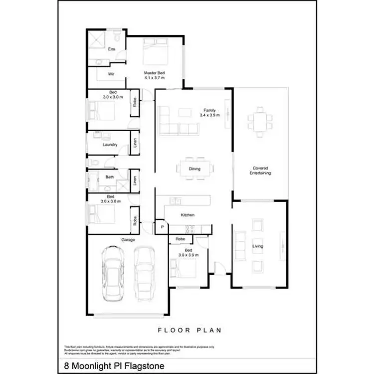 Floorplan of Homely house listing, 8 Moonlight Pl, Jimboomba QLD 4280