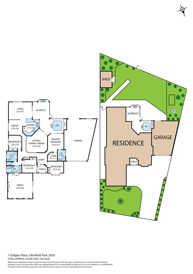 Floorplan of Homely house listing, 7 Gidgee Place, Glenfield Park NSW 2650