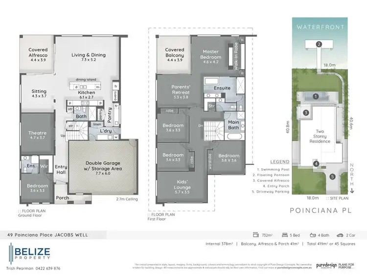 Floorplan of Homely house listing, 49 Poinciana Place, Jacobs Well QLD 4208