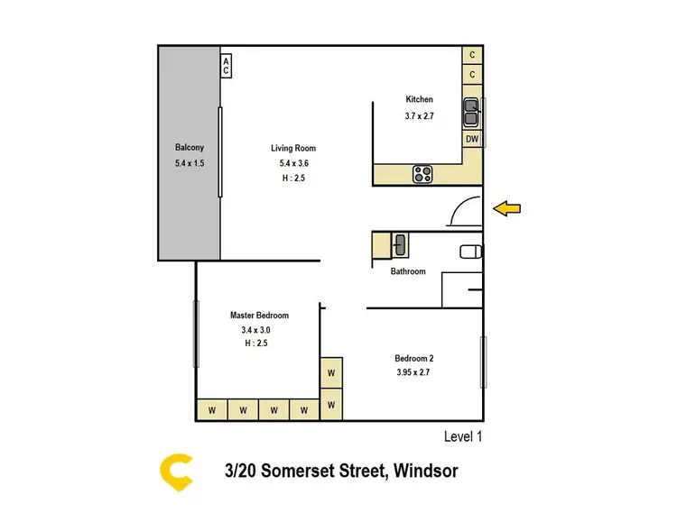Floorplan of Homely unit listing, 3/20 Somerset Street, Windsor QLD 4030