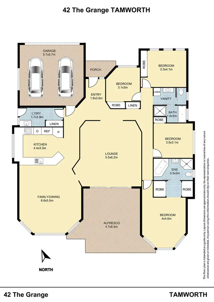 Floorplan of Homely house listing, 42 The Grange, Tamworth NSW 2340