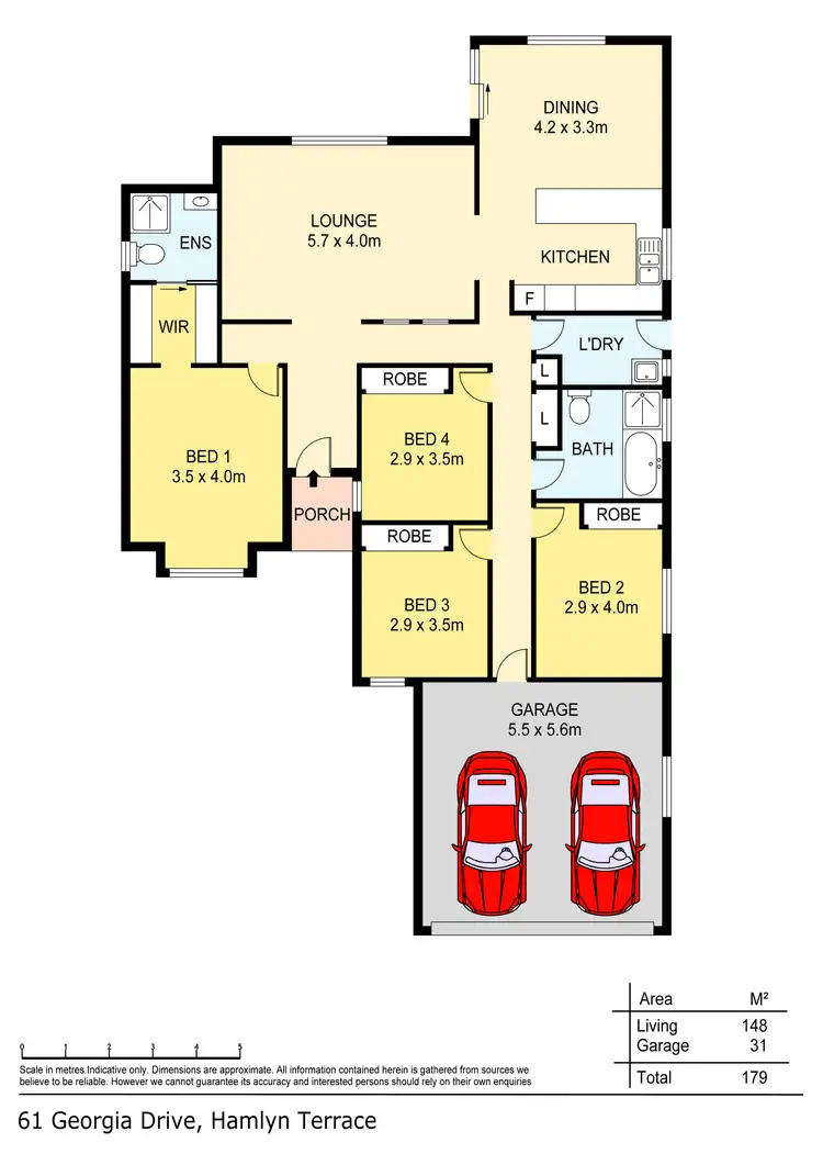 Floorplan of Homely house listing, 61 Georgia Drive, Hamlyn Terrace NSW 2259