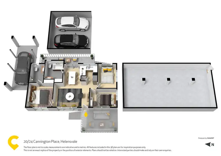 Floorplan of Homely villa listing, 20/24 Cannington Place, Helensvale QLD 4212