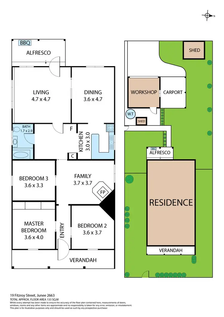 Floorplan of Homely house listing, 19 Fitzroy St, Junee NSW 2663