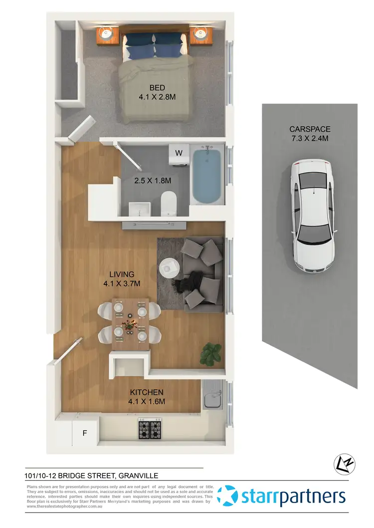Floorplan of Homely unit listing, 101/10-12 Bridge Street, Granville NSW 2142