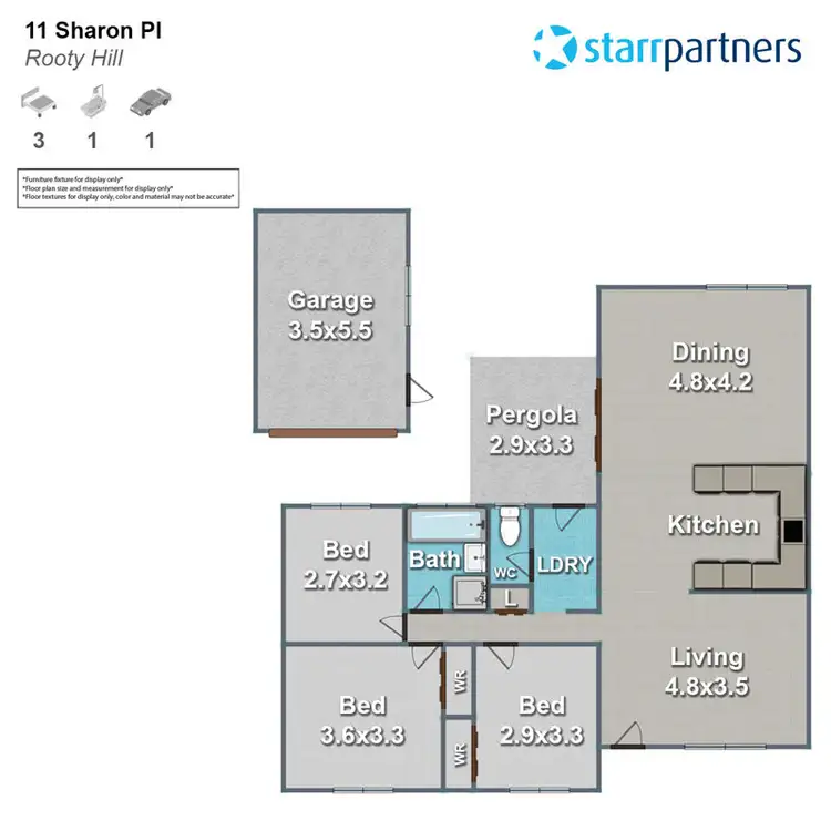 Floorplan of Homely house listing, 11 Sharon Place, Rooty Hill NSW 2766