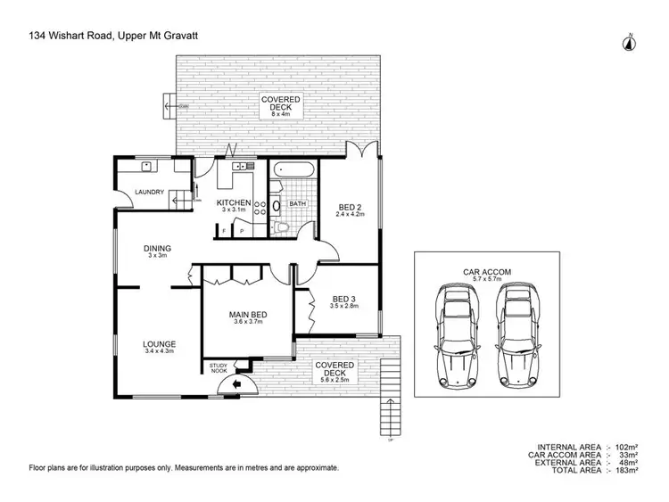 Floorplan of Homely house listing, 134 Wishart Rd, Upper Mount Gravatt QLD 4122
