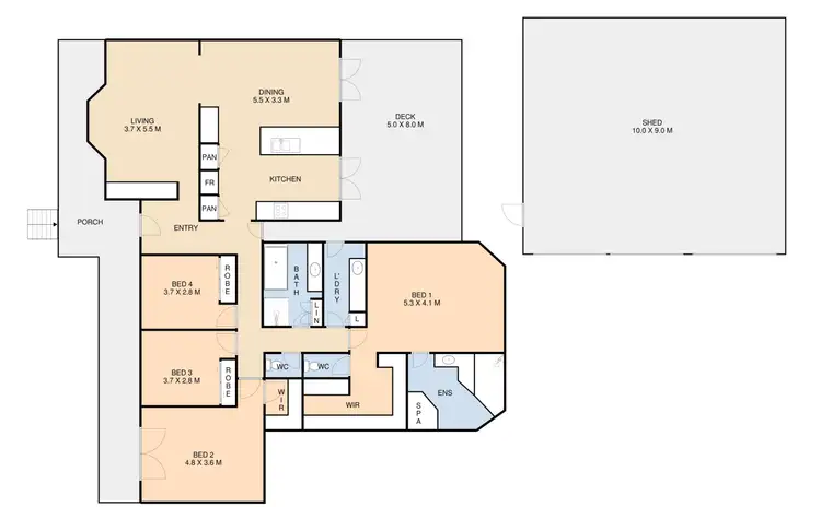 Floorplan of Homely house listing, 5 Walker Street, Harristown QLD 4350