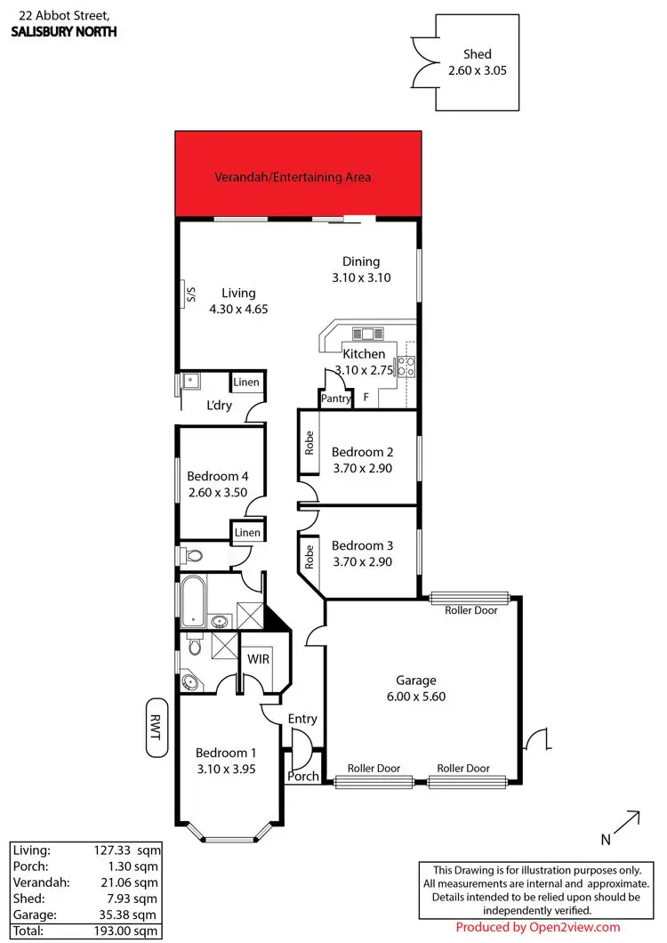Floorplan of Homely house listing, 22 Abbot Street, Salisbury North SA 5108