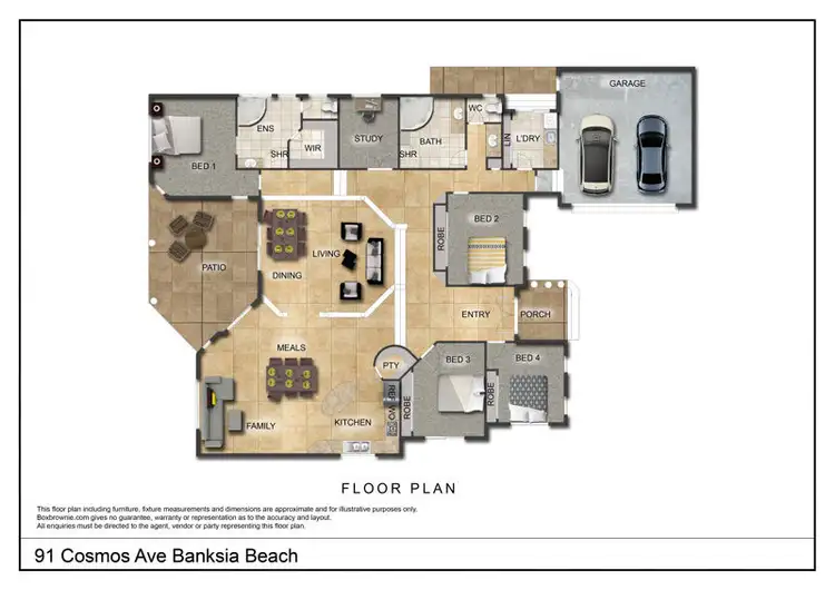 Floorplan of Homely house listing, 91 Cosmos Avenue, Banksia Beach QLD 4507