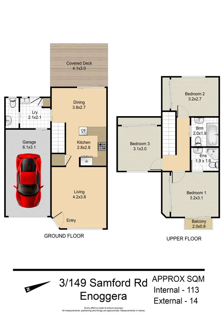Floorplan of Homely townhouse listing, 3/149 Samford Road, Enoggera QLD 4051