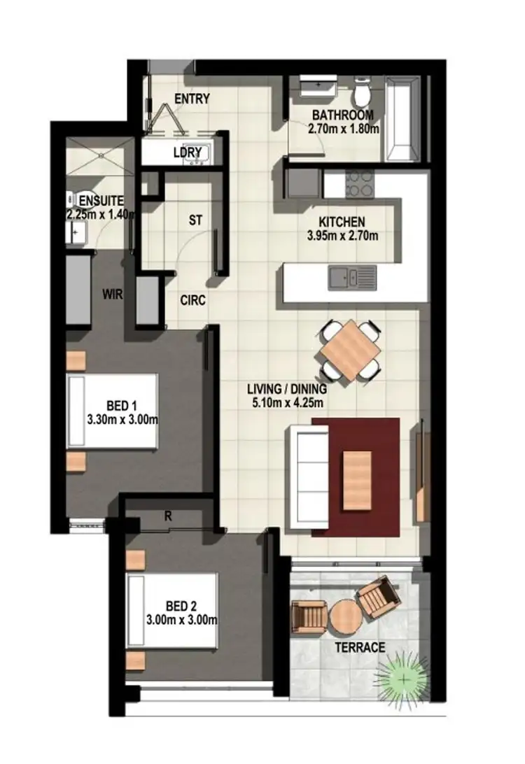 Floorplan of Homely unit listing, 8/206-212 Great Western Highway, Kingswood NSW 2747