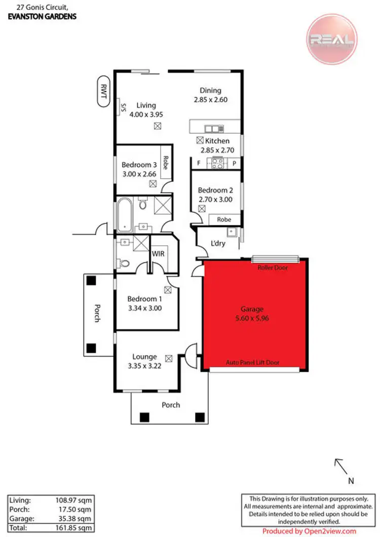 Floorplan of Homely house listing, 27 Gonis Circuit, Evanston Gardens SA 5116