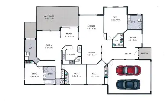 Floorplan of Homely house listing, 69 Paroz Road, Iredale QLD 4344