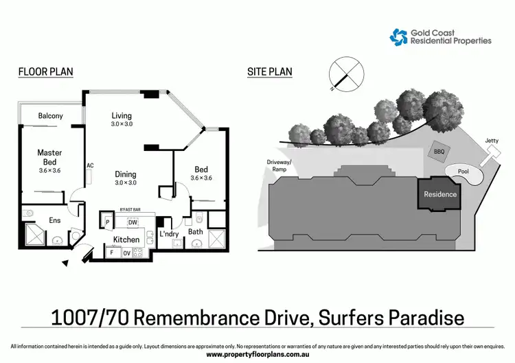 Floorplan of Homely apartment listing, 1007/70 Remembrance Drive, Surfers Paradise QLD 4217