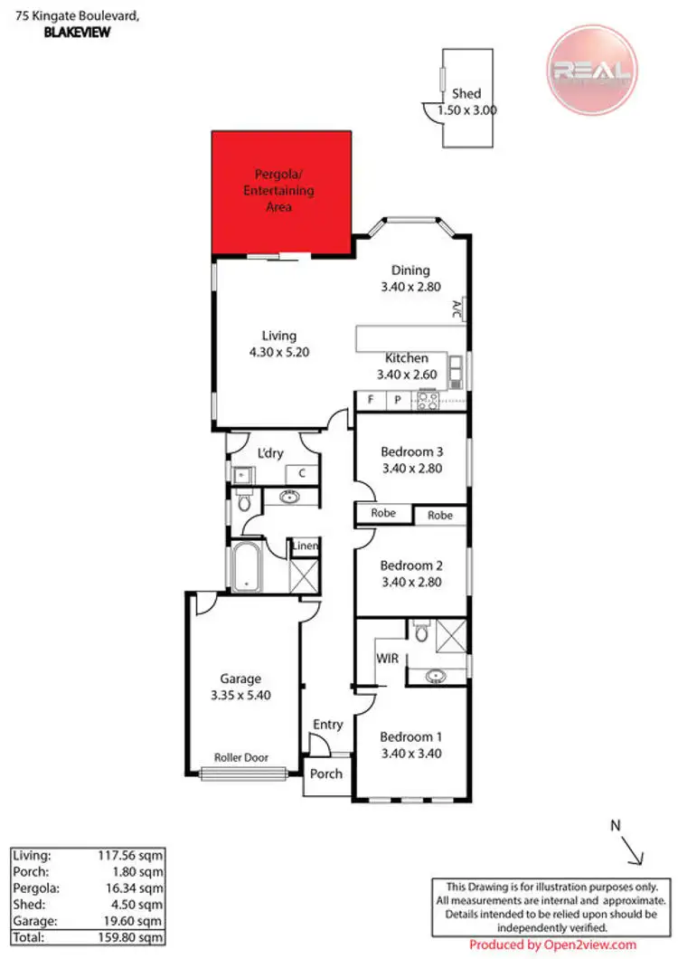 Floorplan of Homely house listing, 75 Kingate Boulevard, Blakeview SA 5114
