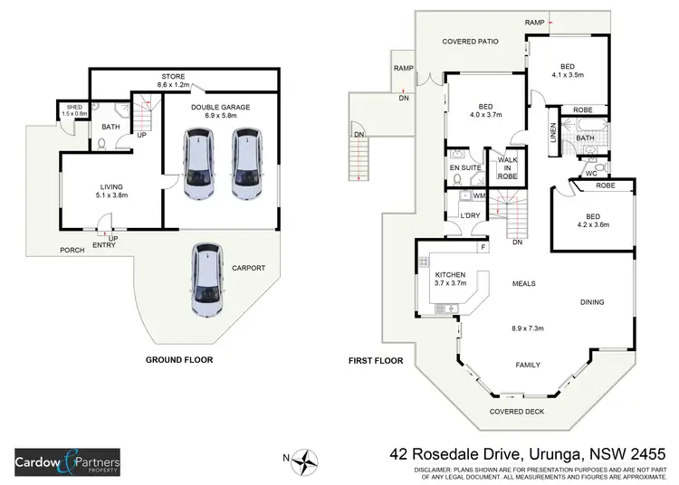 Floorplan of Homely house listing, 42 Rosedale Drive, Urunga NSW 2455