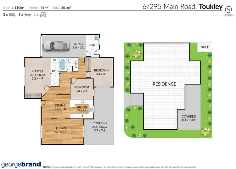 Floorplan of Homely villa listing, 6/295 Main Road, Toukley NSW 2263