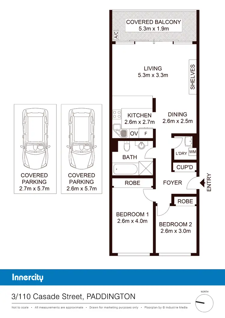 Floorplan of Homely apartment listing, 3/110 Cascade St, Paddington NSW 2021
