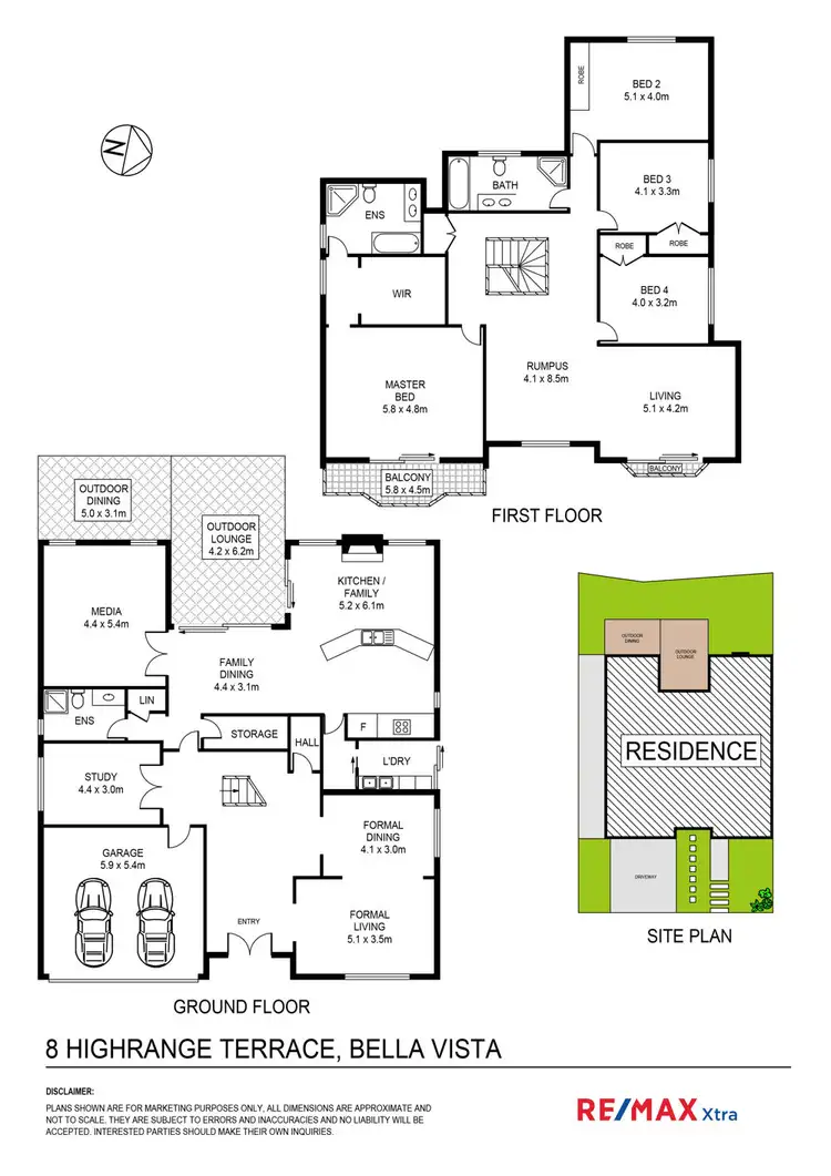 Floorplan of Homely house listing, 8 Highrange Terrace, Bella Vista NSW 2153