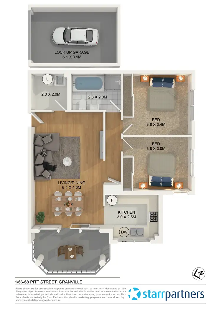 Floorplan of Homely unit listing, 1/66-68 Pitt Street, Granville NSW 2142
