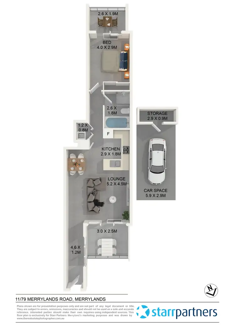 Floorplan of Homely unit listing, 11/79 Merrylands Road, Merrylands NSW 2160