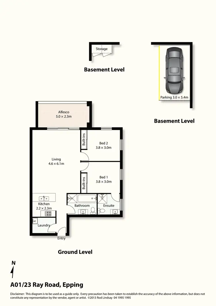 Floorplan of Homely apartment listing, A01/23 Ray Road, Epping NSW 2121