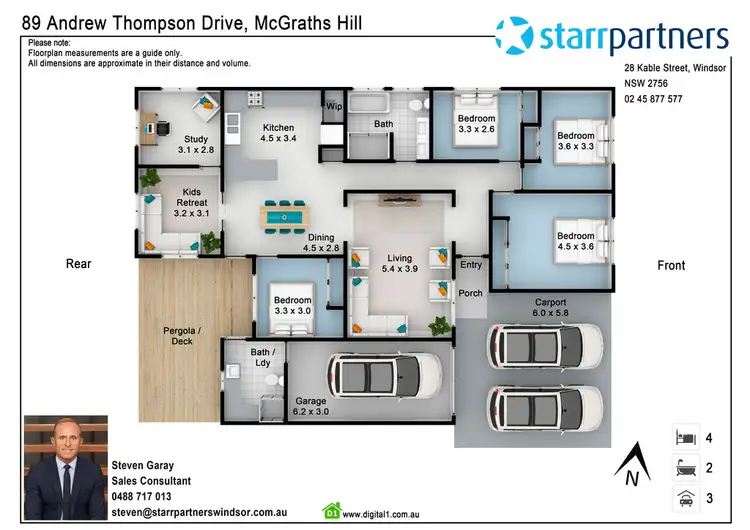 Floorplan of Homely house listing, 89 Andrew Thompson Drive, Mcgraths Hill NSW 2756