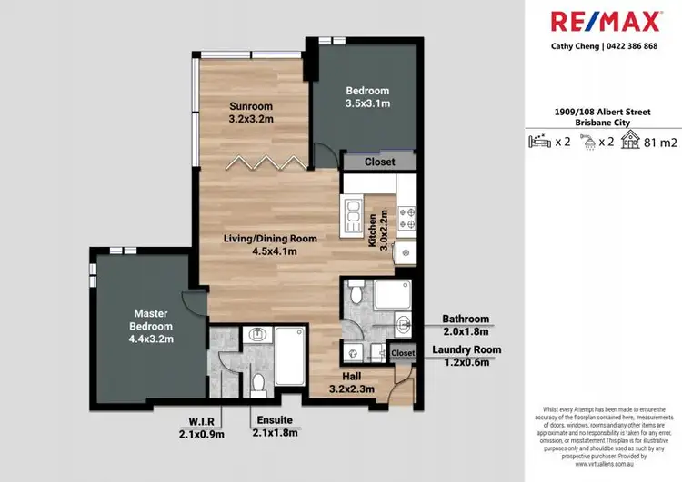 Floorplan of Homely house listing, 1909/108 Albert Street, Brisbane City QLD 4000