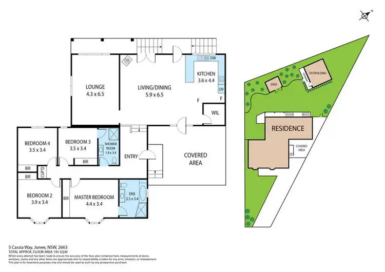 Floorplan of Homely house listing, 5 Cassia Way, Junee NSW 2663