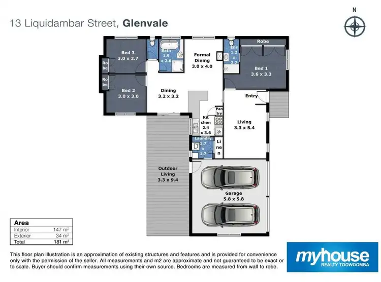 Floorplan of Homely house listing, 13 Liquidambar Street, Glenvale QLD 4350
