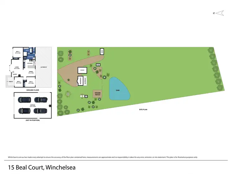 Floorplan of Homely rural property listing, 15 Beal Crt, Winchelsea VIC 3241