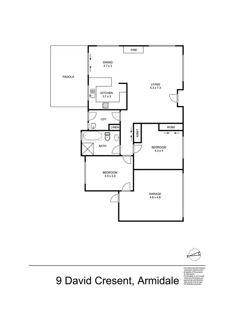 Floorplan of Homely house listing, 9 David Crescent, Armidale NSW 2350