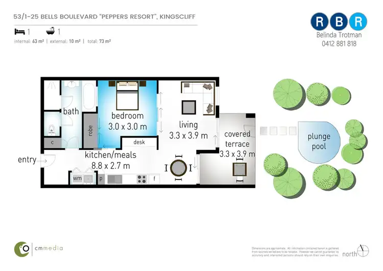 Floorplan of Homely apartment listing, 53/1-25 Bells Boulevard, Kingscliff NSW 2487