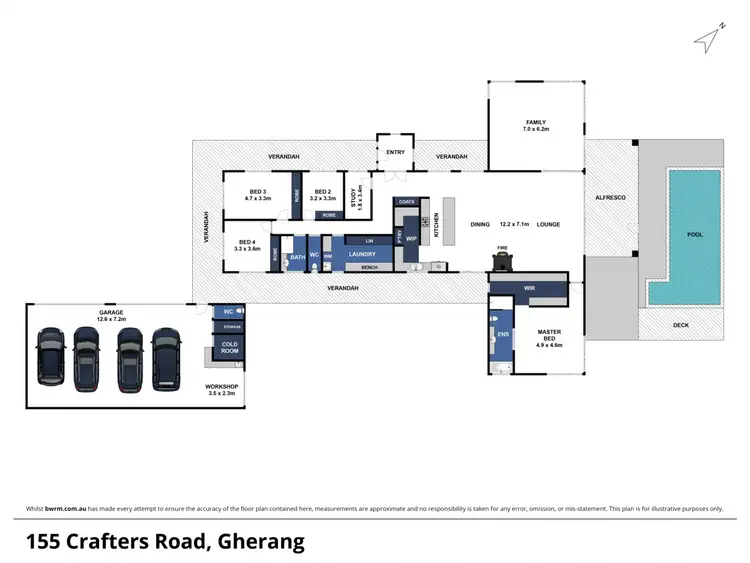 Floorplan of Homely rural property listing, 155 Crafters Road, Gherang VIC 3240