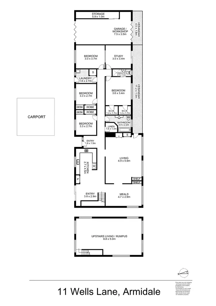 Floorplan of Homely house listing, 11 Wells Lane, Armidale NSW 2350