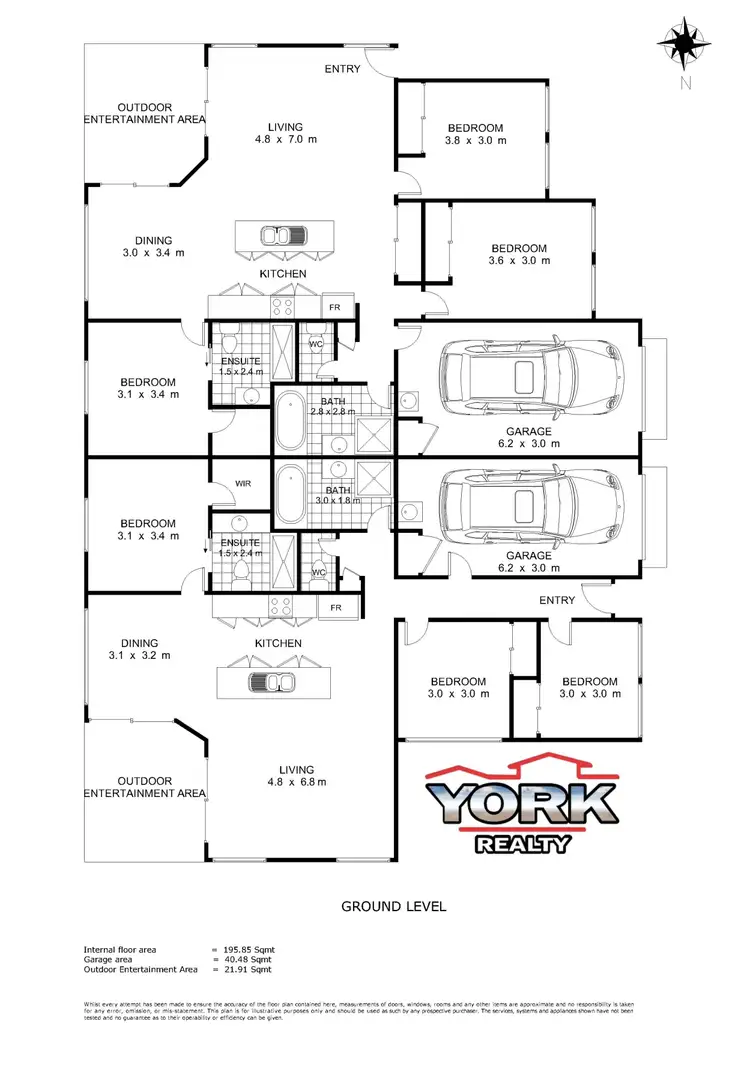Floorplan of Homely semi-detached listing, 37 Taragon Street, Glenvale QLD 4350