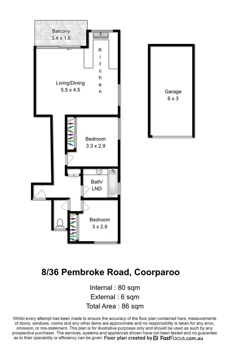 Floorplan of Homely unit listing, 8/36 Pembroke Road, Coorparoo QLD 4151